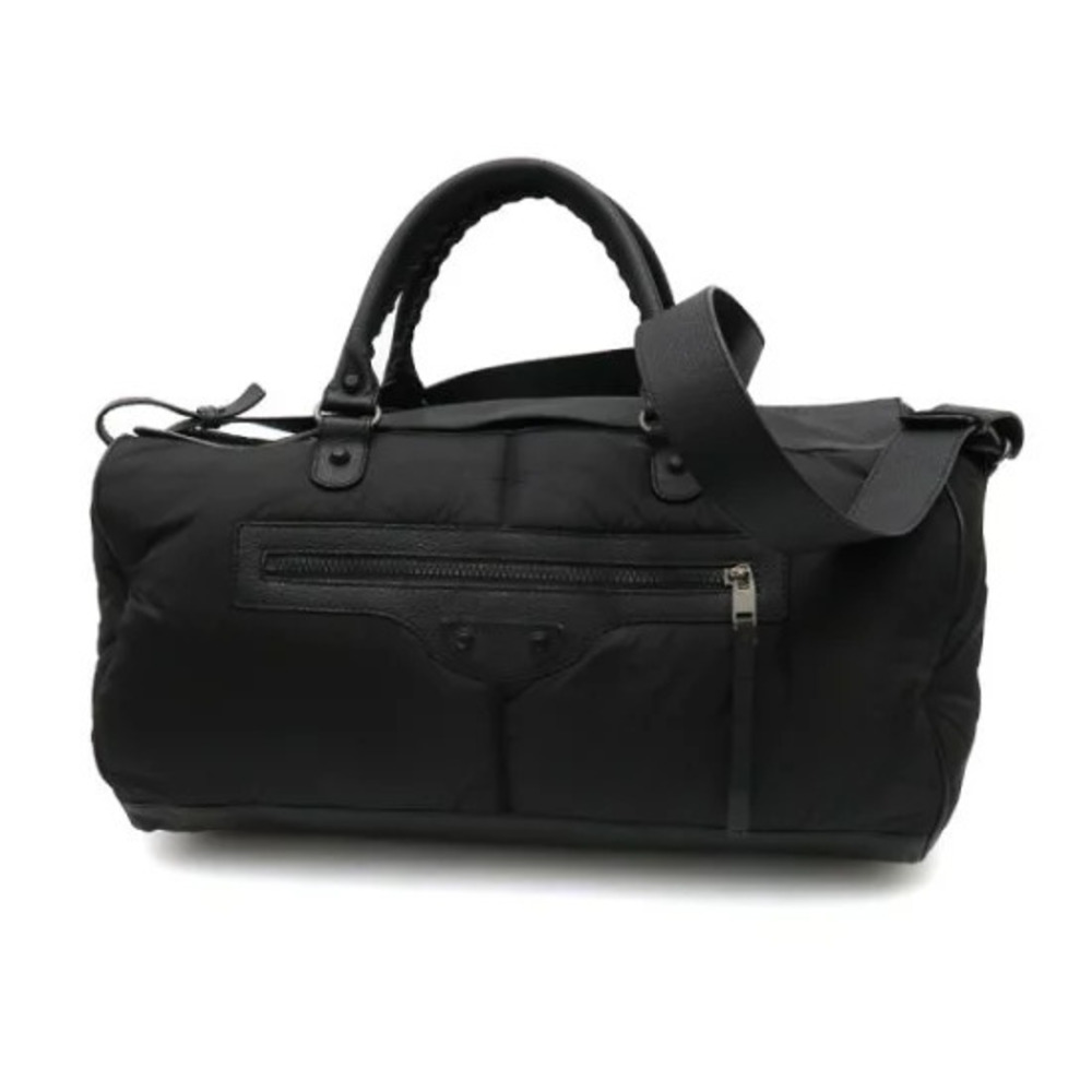 Balenciaga Black Squash Duffle Bag rolled handles